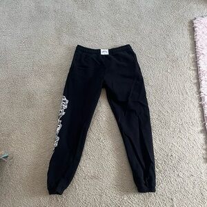 Darc Sport Black Jogger Pants with White Graphic